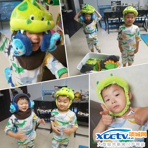 宋一國曬三胞胎新照 民國&萬歲戴帽子超開心