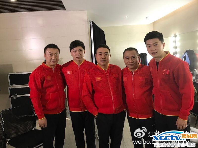 國球男子天團在后臺